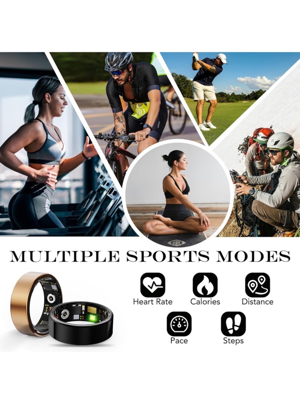 Smart Ring in Silver - Compatible with Mobile App brand new size 12 - Picture 2 of 11